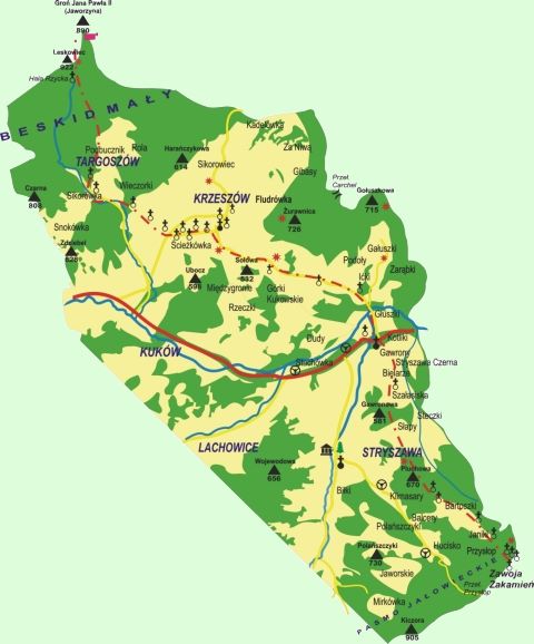 Mapa-Szlak Kapliczek